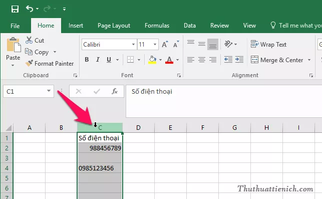 Bôi đen vùng dữ liệu cần định dạng trong Excel