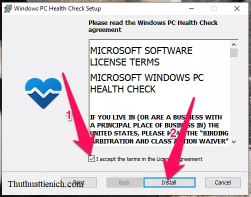 Cài đặt Windows PC Health Check