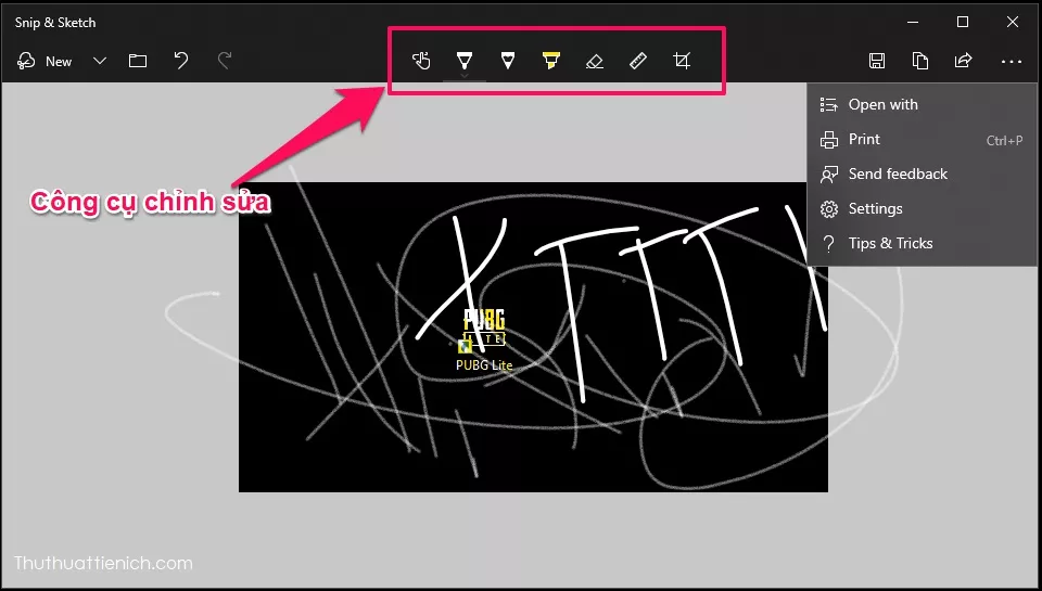 Chỉnh sửa Snip & Sketch