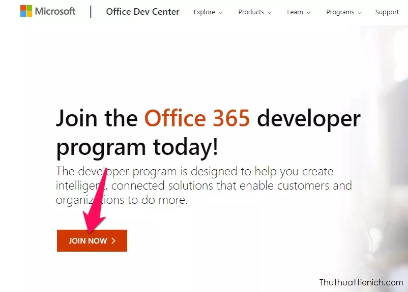 Đăng ký Office 365 Developer Program