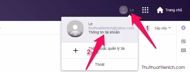 Đổi mật khẩu Yahoo Mail - Truy cập thông tin tài khoản