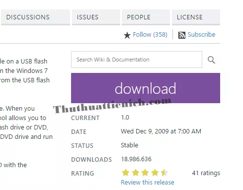 Download phần mềm Windows USB/DVD Download Tool