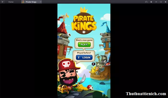 Giao diện menu game Pirate Kings