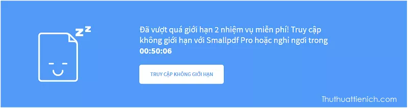 Giới hạn chuyển đổi của Smallpdf