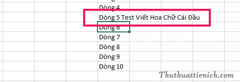 Kết quả Viết hoa chữ cái đầu tiên của mỗi từ