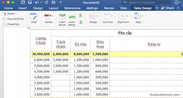 Lỗi mất chữ khi copy Excel sang Word