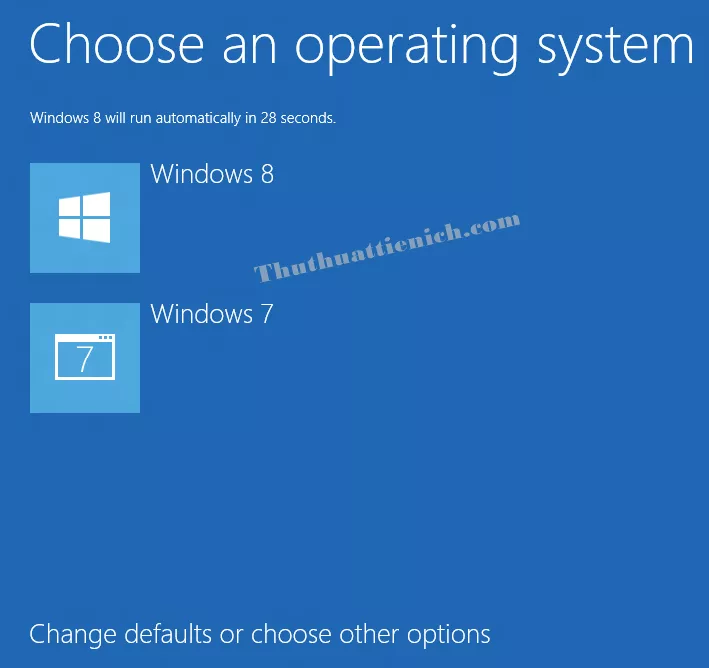 Lựa chọn hệ điều hành khi khởi động