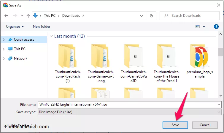 Mô phỏng tải file ISO Windows 10