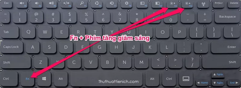 Phím tắt tăng giảm độ sáng màn hình laptop