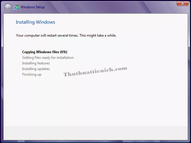 Quá trình cài đặt Windows