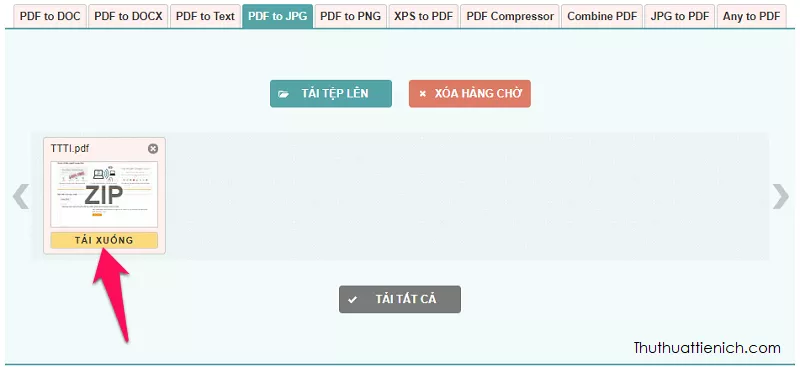 Tải file ảnh đã chuyển đổi từ PDFtoimage