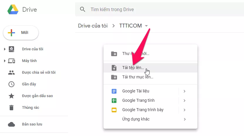 Tải lên tài liệu muốn in