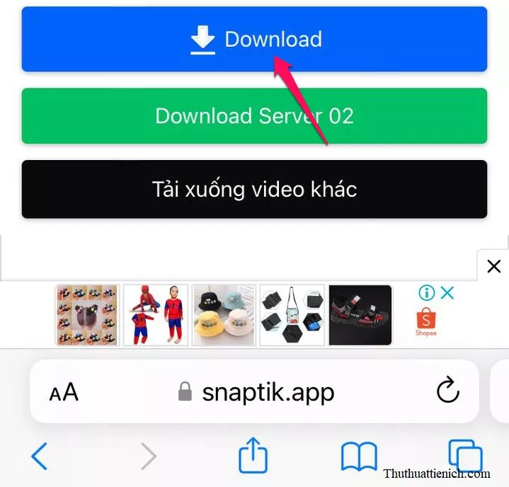 Tải video TikTok không logo