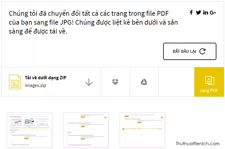 Tải xuống hình ảnh từ Smallpdf