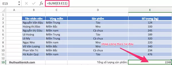 Tổng quan về hàm SUM, SUMIF và SUMIFS trong Excel