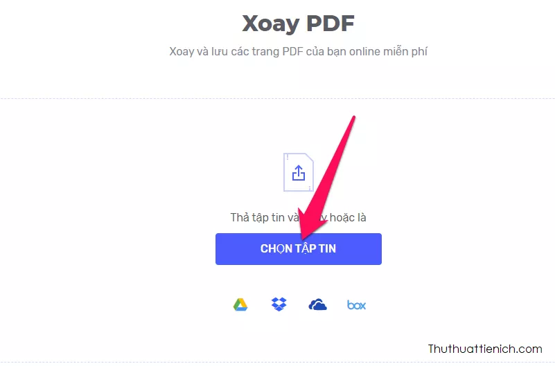 Xoay file PDF trên HiPDF